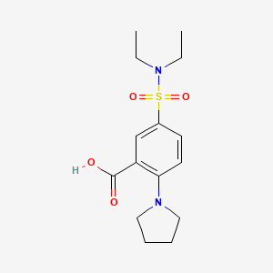 molecular formula C15H22N2O4S B3384481 5-(Diethylsulfamoyl)-2-(pyrrolidin-1-yl)benzoic acid CAS No. 554425-46-6