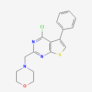 molecular formula C17H16ClN3OS B3384489 4-({4-Chloro-5-phenylthieno[2,3-d]pyrimidin-2-yl}methyl)morpholine CAS No. 554436-99-6