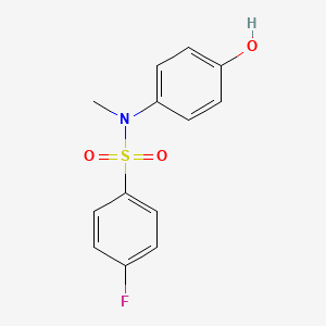 4-fluoro-N-(4-hydroxyphenyl)-N-methylbenzene-1-sulfonamide