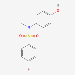 molecular formula C13H12FNO3S B3384492 4-fluoro-N-(4-hydroxyphenyl)-N-methylbenzene-1-sulfonamide CAS No. 554438-62-9