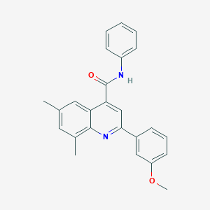 molecular formula C25H22N2O2 B338450 2-(3-methoxyphenyl)-6,8-dimethyl-N-phenylquinoline-4-carboxamide 