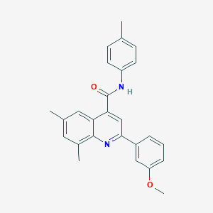 molecular formula C26H24N2O2 B338452 2-(3-methoxyphenyl)-6,8-dimethyl-N-(4-methylphenyl)quinoline-4-carboxamide 