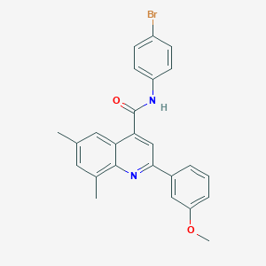 molecular formula C25H21BrN2O2 B338453 N-(4-bromophenyl)-2-(3-methoxyphenyl)-6,8-dimethylquinoline-4-carboxamide 