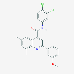 molecular formula C25H20Cl2N2O2 B338455 N-(3,4-dichlorophenyl)-2-(3-methoxyphenyl)-6,8-dimethylquinoline-4-carboxamide 