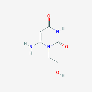 molecular formula C6H9N3O3 B3384552 6-amino-1-(2-hydroxyethyl)pyrimidine-2,4(1H,3H)-dione CAS No. 56075-69-5