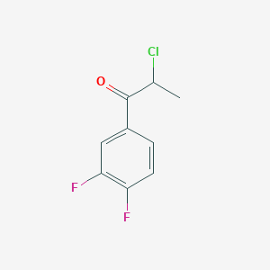 molecular formula C9H7ClF2O B3384560 2-Chloro-1-(3,4-difluorophenyl)propan-1-one CAS No. 561009-02-7