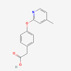 molecular formula C14H13NO3 B3384575 2-(4-((4-Methylpyridin-2-yl)oxy)phenyl)acetic acid CAS No. 56308-60-2