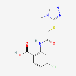4-chloro-2-{2-[(4-methyl-4H-1,2,4-triazol-3-yl)sulfanyl]acetamido}benzoic acid