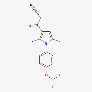 3-{1-[4-(difluoromethoxy)phenyl]-2,5-dimethyl-1H-pyrrol-3-yl}-3-oxopropanenitrile