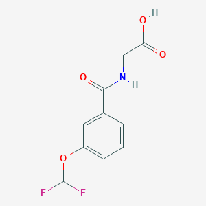 molecular formula C10H9F2NO4 B3384605 2-{[3-(Difluoromethoxy)phenyl]formamido}acetic acid CAS No. 565167-97-7