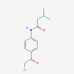 molecular formula C13H16ClNO2 B3384607 N-[4-(2-chloroacetyl)phenyl]-3-methylbutanamide CAS No. 565171-58-6