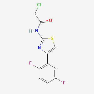 molecular formula C11H7ClF2N2OS B3384609 2-chloro-N-[4-(2,5-difluorophenyl)-1,3-thiazol-2-yl]acetamide CAS No. 565172-39-6