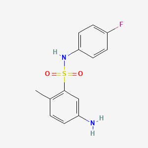 5-amino-N-(4-fluorophenyl)-2-methylbenzene-1-sulfonamide