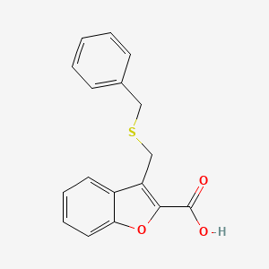 3-[(Benzylsulfanyl)methyl]-1-benzofuran-2-carboxylic acid