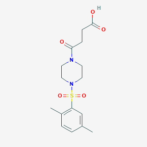 4-[4-(2,5-Dimethylbenzenesulfonyl)piperazin-1-yl]-4-oxobutanoic acid
