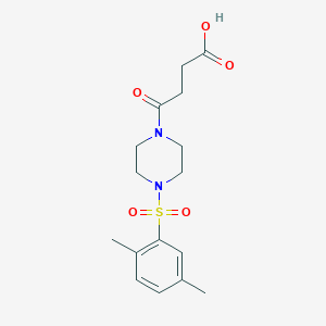 molecular formula C16H22N2O5S B3384641 4-[4-(2,5-Dimethylbenzenesulfonyl)piperazin-1-yl]-4-oxobutanoic acid CAS No. 565198-65-4