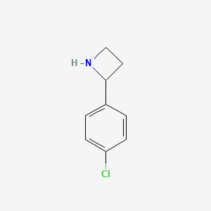 molecular formula C9H10ClN B3384658 2-(4-Chlorophenyl)azetidine CAS No. 566197-98-6