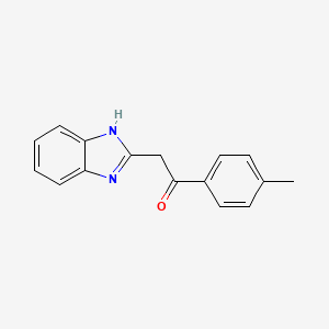 molecular formula C16H14N2O B3384677 2-(1H-1,3-benzodiazol-2-yl)-1-(4-methylphenyl)ethan-1-one CAS No. 568544-06-9
