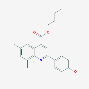 molecular formula C23H25NO3 B338468 Butyl 2-(4-methoxyphenyl)-6,8-dimethylquinoline-4-carboxylate 
