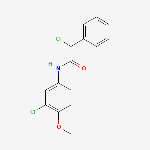 2-chloro-N-(3-chloro-4-methoxyphenyl)-2-phenylacetamide