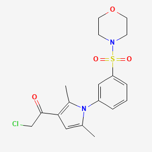 2-Chloro-1-[2,5-dimethyl-1-(3-morpholin-4-ylsulfonylphenyl)pyrrol-3-yl]ethanone