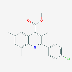molecular formula C20H18ClNO2 B338471 Methyl 2-(4-chlorophenyl)-3,6,8-trimethylquinoline-4-carboxylate 