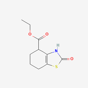 molecular formula C10H13NO3S B3384750 Ethyl 2-hydroxy-4,5,6,7-tetrahydro-1,3-benzothiazole-4-carboxylate CAS No. 57001-10-2