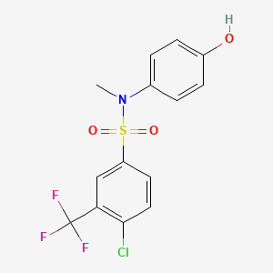 4-chloro-N-(4-hydroxyphenyl)-N-methyl-3-(trifluoromethyl)benzene-1-sulfonamide