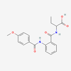 molecular formula C19H20N2O5 B3384843 2-[[2-[(4-Methoxybenzoyl)amino]benzoyl]amino]butanoic acid CAS No. 5785-96-6
