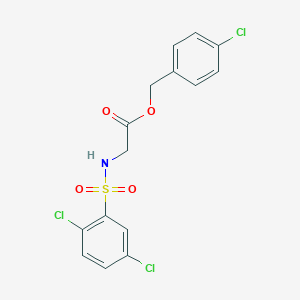 molecular formula C15H12Cl3NO4S B338485 4-Chlorobenzyl {[(2,5-dichlorophenyl)sulfonyl]amino}acetate 