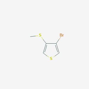 molecular formula C5H5BrS2 B3384897 Thiophene, 3-bromo-4-(methylthio)- CAS No. 58414-59-8