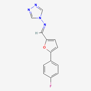 molecular formula C13H9FN4O B3384905 N-{(E)-[5-(4-fluorophenyl)furan-2-yl]methylidene}-4H-1,2,4-triazol-4-amine CAS No. 5845-27-2