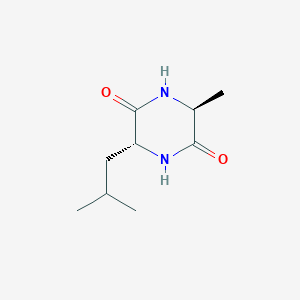 molecular formula C9H16N2O2 B3384906 (3S,6R)-3-Methyl-6-(2-methylpropyl)piperazine-2,5-dione CAS No. 5845-60-3