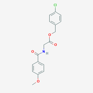 molecular formula C17H16ClNO4 B338492 4-Chlorobenzyl[(4-methoxybenzoyl)amino]acetate 