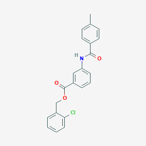 molecular formula C22H18ClNO3 B338495 2-Chlorobenzyl 3-[(4-methylbenzoyl)amino]benzoate 