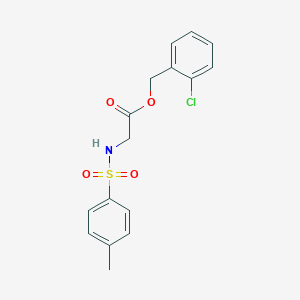 molecular formula C16H16ClNO4S B338496 (2-Chlorophenyl)methyl 2-[(4-methylphenyl)sulfonylamino]acetate 
