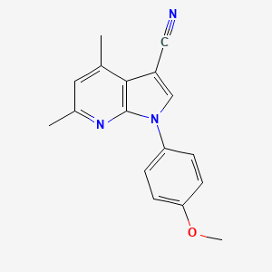 1-(4-Methoxyphenyl)-4,6-dimethylpyrrolo[2,3-b]pyridine-3-carbonitrile