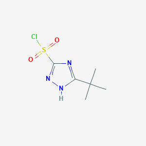 molecular formula C6H10ClN3O2S B3384980 5-(tert-Butyl)-1H-1,2,4-triazole-3-sulfonyl chloride CAS No. 59689-65-5