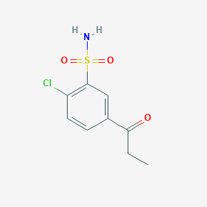 2-Chloro-5-propanoylbenzene-1-sulfonamide