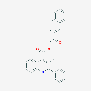 molecular formula C29H21NO3 B338504 2-(2-Naphthyl)-2-oxoethyl 3-methyl-2-phenyl-4-quinolinecarboxylate 
