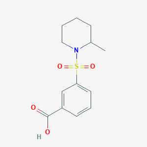 molecular formula C13H17NO4S B3385046 3-[(2-Methylpiperidin-1-yl)sulfonyl]benzoic acid CAS No. 603118-21-4