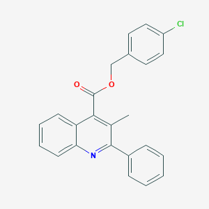 molecular formula C24H18ClNO2 B338505 4-Chlorobenzyl 3-methyl-2-phenyl-4-quinolinecarboxylate 