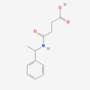 molecular formula C12H15NO3 B3385076 3-[(1-Phenylethyl)carbamoyl]propanoic acid CAS No. 60756-87-8