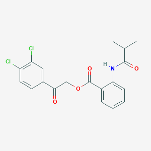 molecular formula C19H17Cl2NO4 B338508 2-(3,4-Dichlorophenyl)-2-oxoethyl 2-(isobutyrylamino)benzoate 