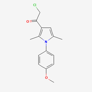 molecular formula C15H16ClNO2 B3385098 2-chloro-1-[1-(4-methoxyphenyl)-2,5-dimethyl-1H-pyrrol-3-yl]ethan-1-one CAS No. 610274-25-4