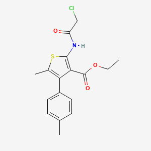 molecular formula C17H18ClNO3S B3385102 Ethyl 2-(2-chloroacetamido)-5-methyl-4-(4-methylphenyl)thiophene-3-carboxylate CAS No. 610274-65-2
