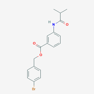 molecular formula C18H18BrNO3 B338513 4-Bromobenzyl 3-(isobutyrylamino)benzoate 
