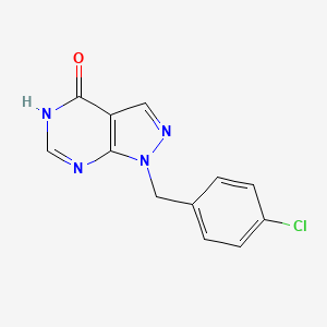 molecular formula C12H9ClN4O B3385132 1-[(4-chlorophenyl)methyl]-1H-pyrazolo[3,4-d]pyrimidin-4-ol CAS No. 612523-78-1