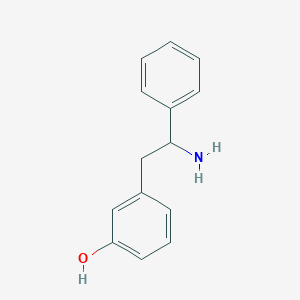 molecular formula C14H15NO B3385137 3-(2-Amino-2-phenylethyl)phenol CAS No. 61311-57-7