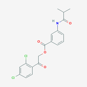 molecular formula C19H17Cl2NO4 B338515 2-(2,4-Dichlorophenyl)-2-oxoethyl 3-(isobutyrylamino)benzoate 